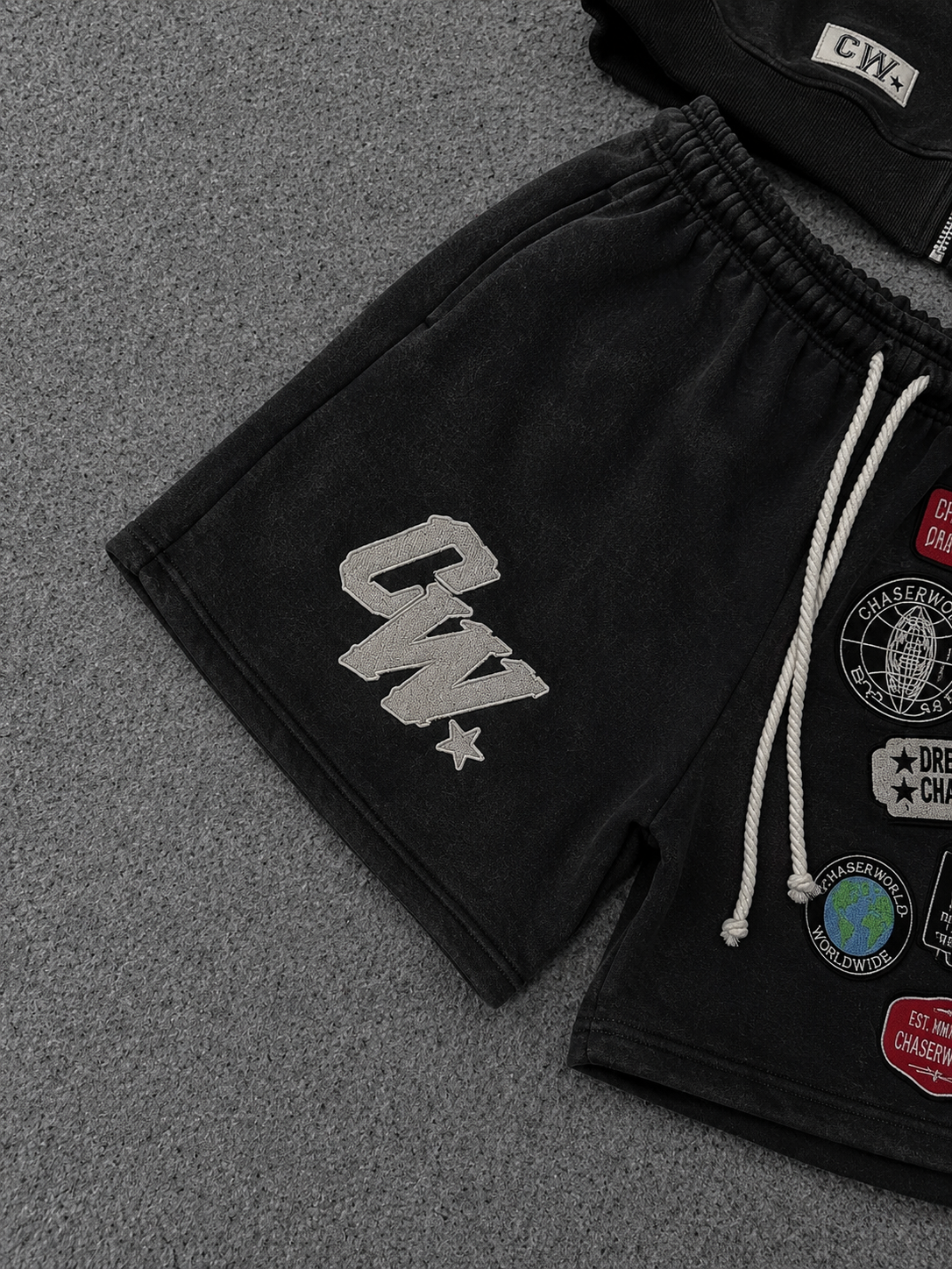 CW Black Vintage Patched Set