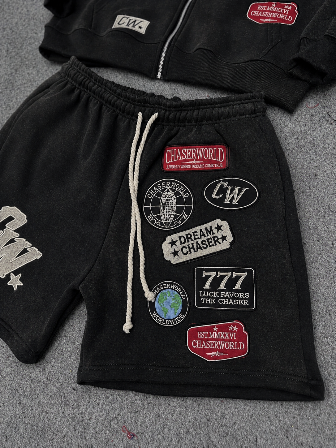 CW Black Vintage Patched Set