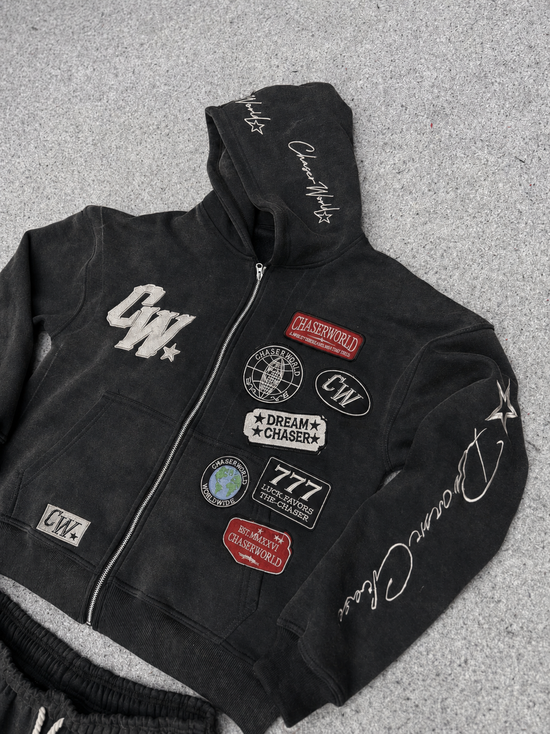 CW Black Vintage Patched Set